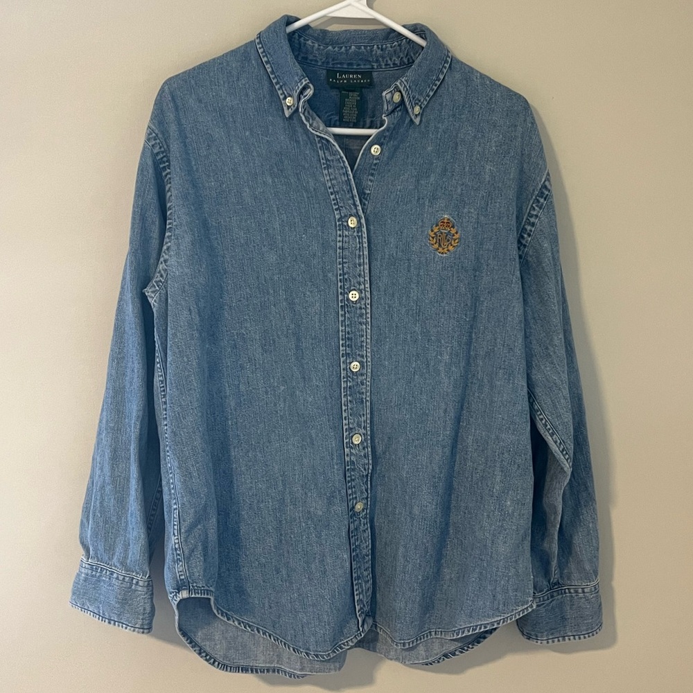 Ralph Lauren denim/chambray button down
